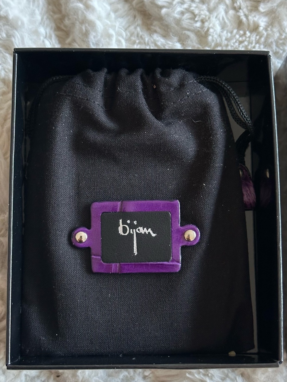 BIJAN PURPLE ALLIGATOR CARD HOLDER - Picture 4 of 12